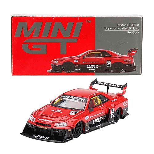Mini Gt Nissan 1:64 Lb-Er34 Super Silhouette Skyline Red/Black 843 - 1