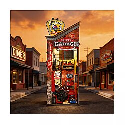 3D Wooden Puzzle Book Stand Series Garage 68048 - 3