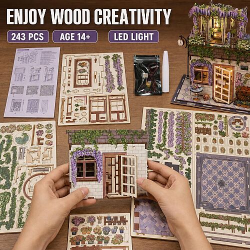 3D Wooden Puzzle Book Street View 68075 - 4