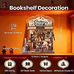 3D Wooden Puzzle Book Street View Bakery 68073 - 3