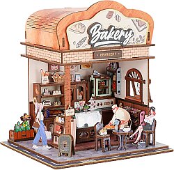3D Wooden Puzzle Book Street View Bakery 68073 - 3D Wooden Puzzle