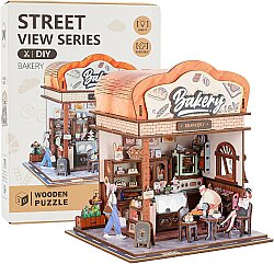 3D Wooden Puzzle Book Street View Bakery 68073 - 6