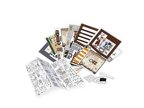 3D Wooden Puzzle Book Street View Coffee Shop 68072 - 2