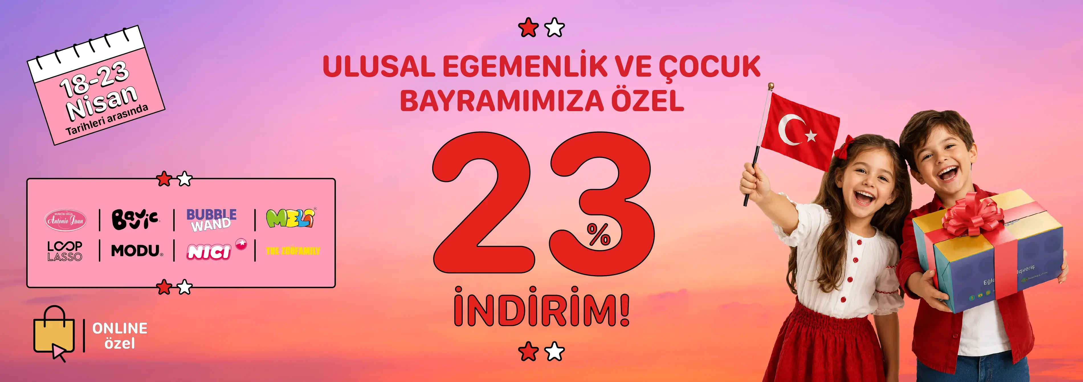 23 Nisan'a Özel %23 İndirim