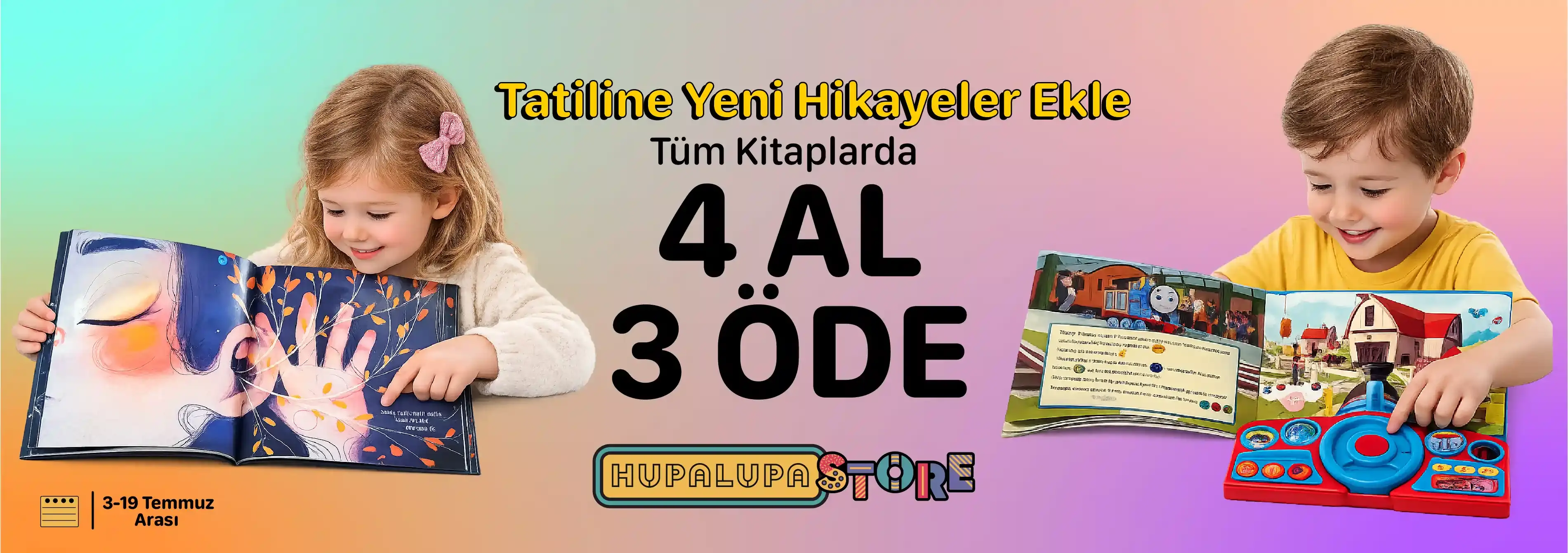 çocuk kitaplarında 4 al 3 öde