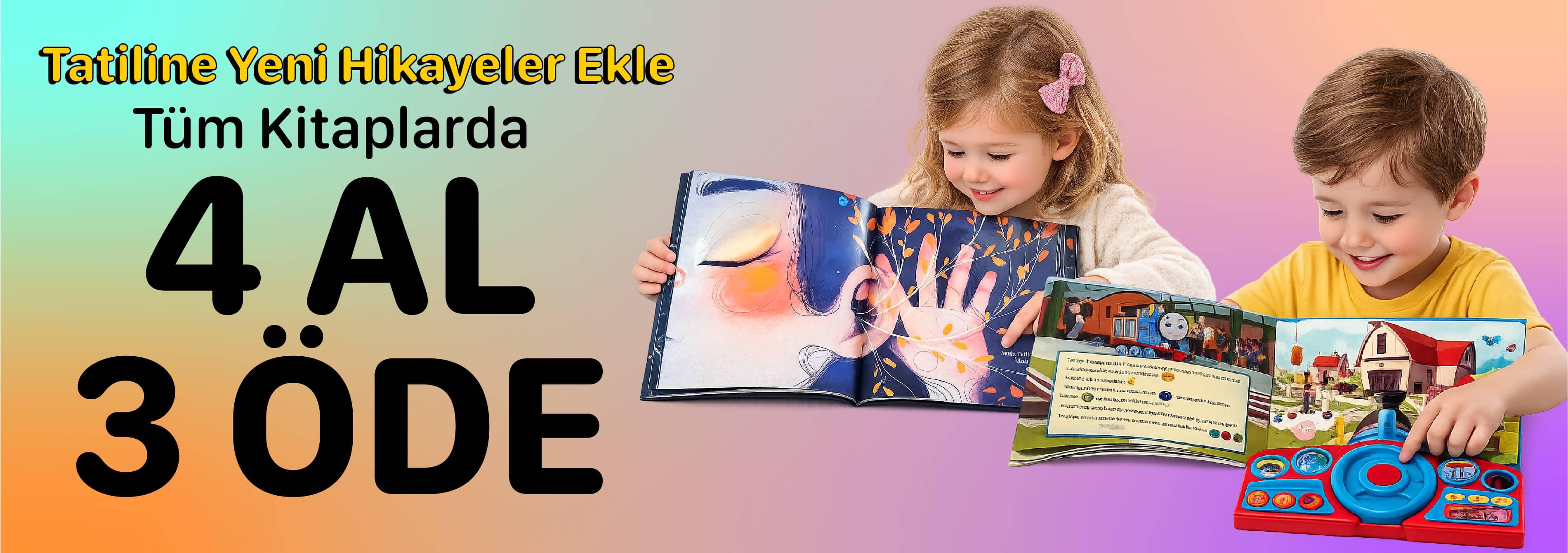 çocuk kitaplarında 4 al 3 öde
