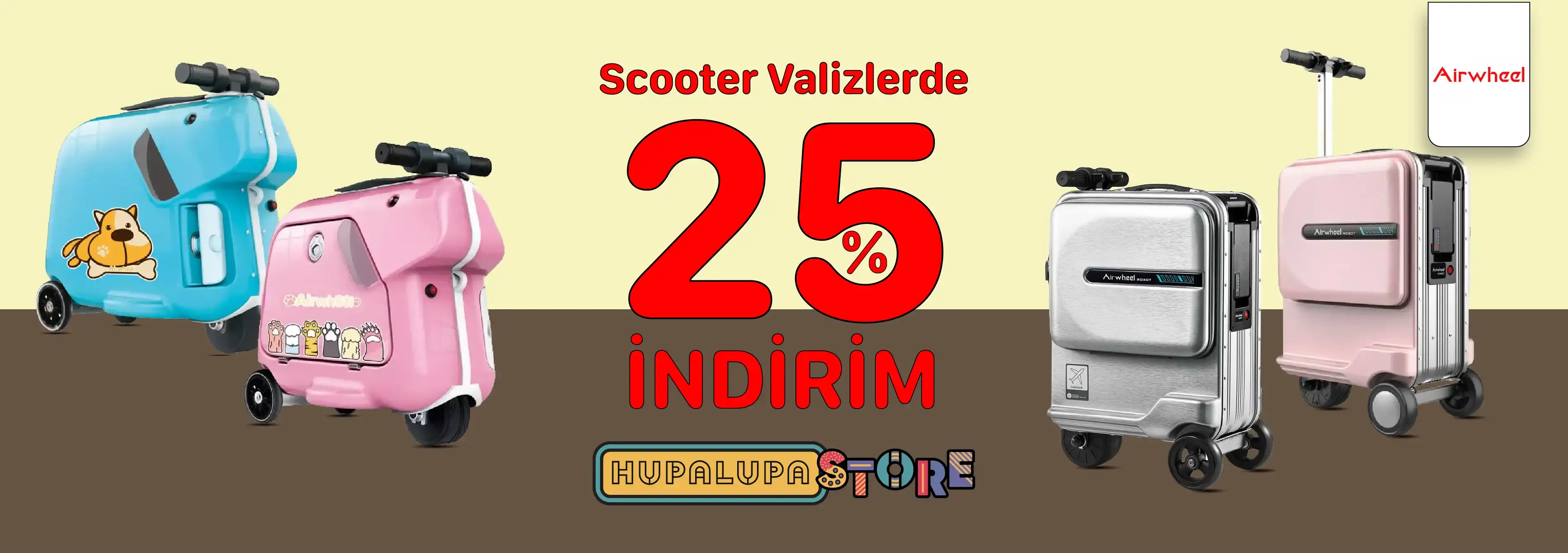 Airwhell valizlerde %25 indirim