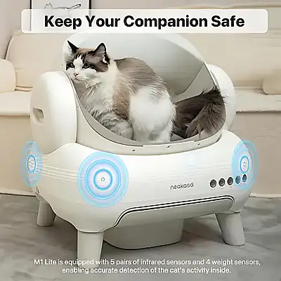 Neakasa Cat Litter Box Neakasa M1 Üstü Açık Akıllı Kedi Tuvaleti Beyaz - 7