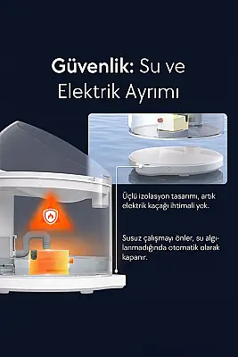 Airpet Catlınk Aı Water Fountain-Pure 2 Uv Cl- Su Pınarı Wa-02 - 6