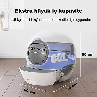 Airpet Fully Automatic Cat Litter Box Els-E801 Akıllı Kedi Tuvaleti - 5