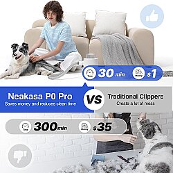 Neakasa Pet Grooming Kit &Vacuum Po Pn0210W Kedi ve Köpek Tıraş Makinesi - 5