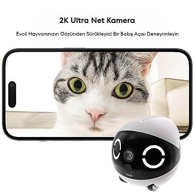 Airpet Rola Mini 2K Kameralı Evcil Hayvan Robotu - 3