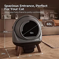 Airpet Rotating Cat Litter Box 4073B Otomatik Koku Kontrollü Akıllı Kedi Tuvaleti - 3