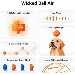 Airpet Wicked Ball Air Cwq01-O Akıllı İnteraktif Köpek Oyuncağı Turuncu - 6