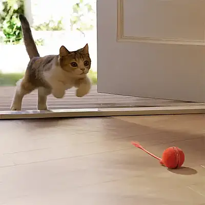 Airpet Wicked Ball Duo 2 Cwj04 İnteraktif Şarjlı Kedi Oyun Topu Kırmızı - 5