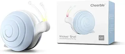 Airpet Wicked Snail Cwj02-Bl Mavi Şarjlı Akıllı İneraktif Kedi Salyangoz Oyuncağı - 5