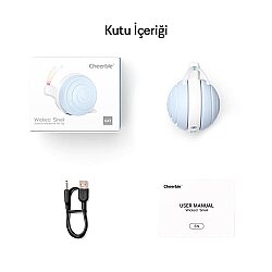 Airpet Wicked Snail Cwj02-Bl Mavi Şarjlı Akıllı İneraktif Kedi Salyangoz Oyuncağı - 4