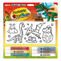 Amos Cam Boyama Seti Peelable Sticker 10.5 ml 6lı Paket PS10B6-D3 - Amos