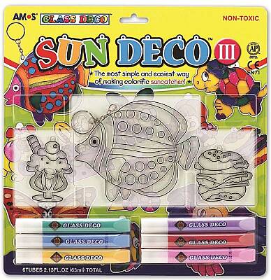 Amos Cam Boyama Setı Sun Deco 10.5Ml 3 Ad Pleksı Sd10B6-D2 - 1