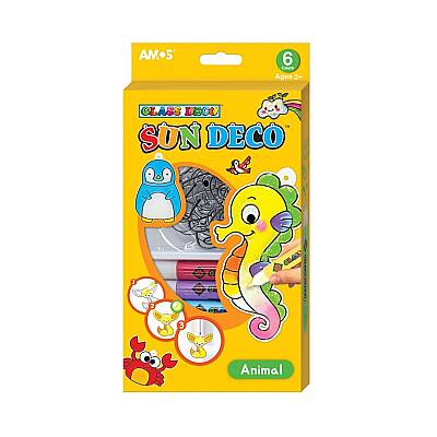 Amos Cam Boyama Seti Sun Deco Hayvanlar Sd10P6-A - 1