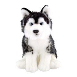 Animals Of The World 28 cm Floppy Siyah Husky ANM/20907 - 1