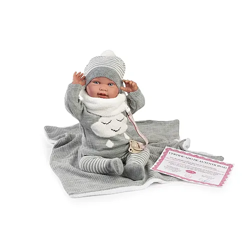 Antonio Juan Reborn Pipo Şallı Sweet Yumuşak Gövde Bebek 80114 - 1