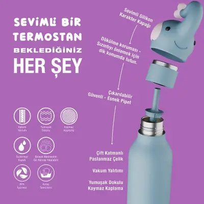 Asobu Bestie Bottle - Elephant 460 ml. - 5