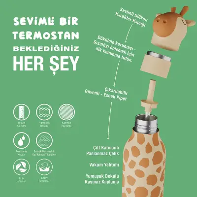 Asobu Bestie Bottle - Giraffe 460 ml. - 7