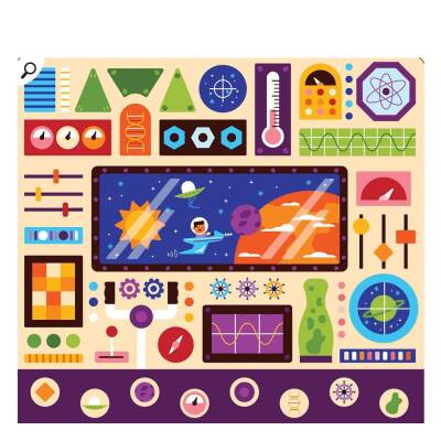 Auzo Toys 20 Eğlenceli Oyun & Dev Poster - Uzay - 2