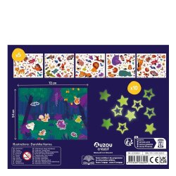 Auzo Toys 200 Fosforlu Sticker Seti – Poster + 10 Yıldız - 4