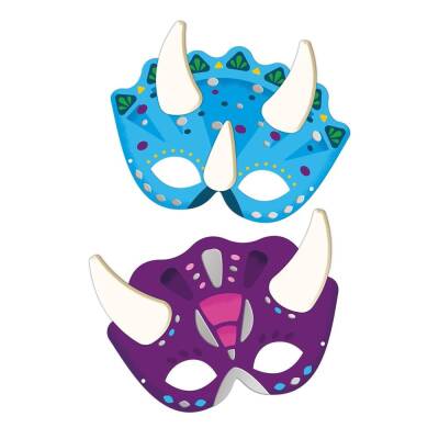 Auzo Toys Küçük Sanatçının Etkinlik Seti - Dinozor Maske ve Dövmeleri - 4