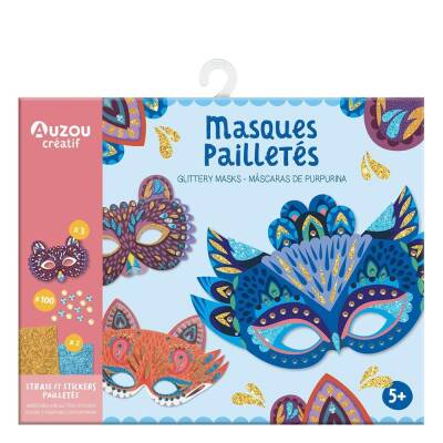 Auzo Toys Küçük Sanatçının Etkinlik Seti - Parıltılı Maskeler - 1