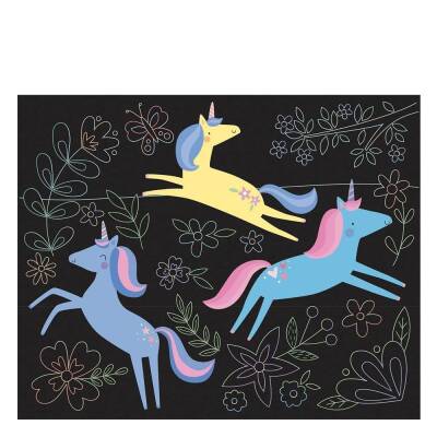 Auzo Toys Küçük Sanatçının Etkinlik Seti - Unicorn Kazıma Kartları - 3