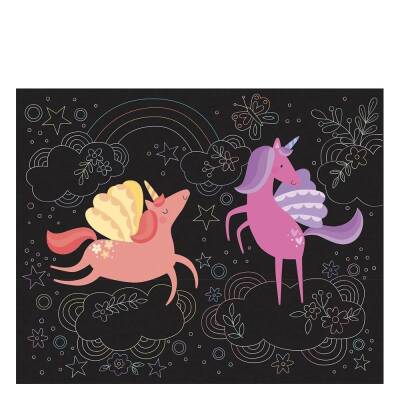 Auzo Toys Küçük Sanatçının Etkinlik Seti - Unicorn Kazıma Kartları - 2