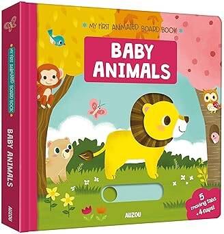 Auzou Baby Animals - My First Animated Board Book - 1