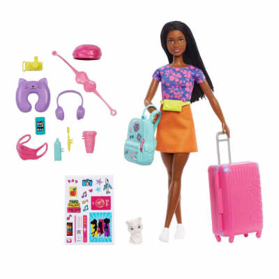 Barbie Brooklyn Seyahatte Bebeği ve Aksesuarları HGX55 - 2