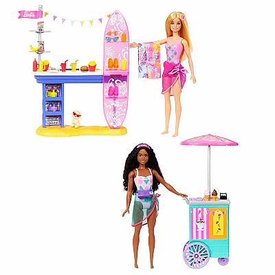 Barbie Brooklyn ve Malibu Bebekleri Oyun Seti HNK99 - 3