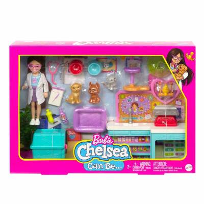 Barbie Chelsea Meslekleri Öğreniyor Veteriner Oyun Seti Hgt12 - 1