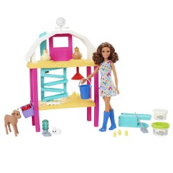 Barbie Eğlenceli Çiftlik Hayatı Oyun Seti HGY88 - Barbie