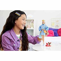 Barbie Extra Mavi Takımlı Bebek HHN08 - 5