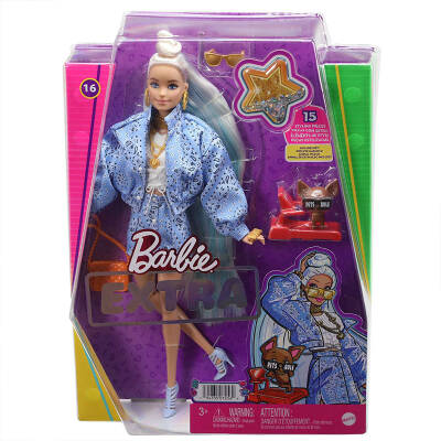 Barbie Extra Mavi Takımlı Bebek HHN08 - 1