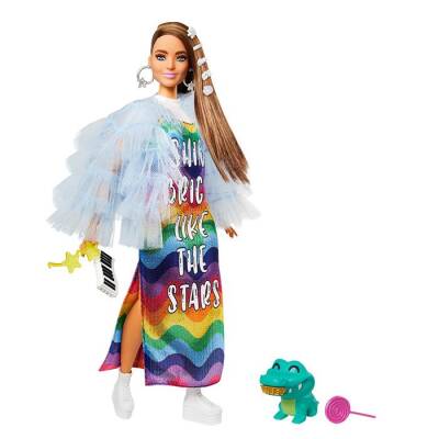 Barbie Extra Sarı Ceketli Bebek Gyj78 - 3