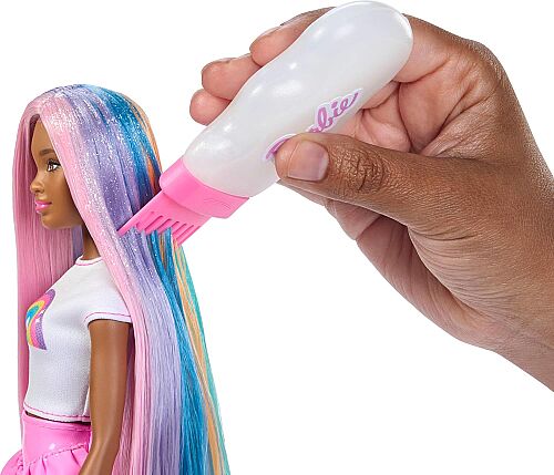 Barbie Gökkuşağı Saçlar Bebeği - Kahverengi Saçlı Jjp08 - 3