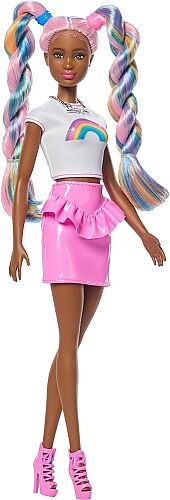 Barbie Gökkuşağı Saçlar Bebeği - Kahverengi Saçlı Jjp08 - 4