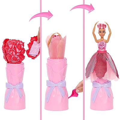 Barbie Petal Pop Barbie Bebek ve Aksesuarları Gül Oyun Seti JMF59 - 2