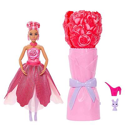 Barbie Petal Pop Barbie Bebek ve Aksesuarları Gül Oyun Seti JMF59 - 1