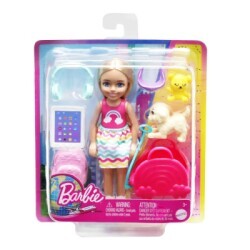 Barbie Seyahatte Chelsea Bebek ve Aksesuarları HJY17 - 1