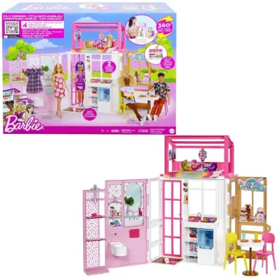 Barbie'nin Taşınabilir Portatif Evi HCD47 - 2