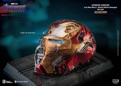 Beast Kingdom Endgame Master Craft Iron Man Mark50 Helmet Battle Damaged MC-038 - 2