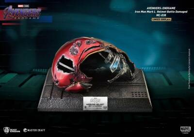 Beast Kingdom Endgame Master Craft Iron Man Mark50 Helmet Battle Damaged MC-038 - 5